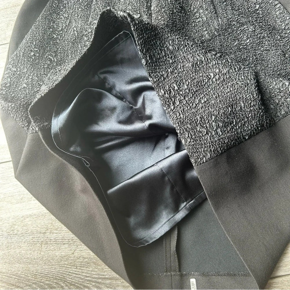 TAHARI Black Jacquard Textured Zip Up Front Sleeveless Sheath Dress - Picture 12 of 16